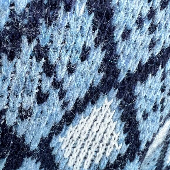 Vintage McGregor Shelton Gyle X-VEE Pullover V Neck Blue Wool Sweater Size L NWT - Picture 3 of 12